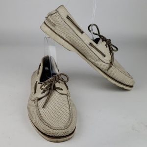 Sperry Top Sider Mens Boat Shoes Size 13M Ivory